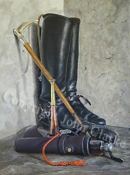 Boots, Whip & Saddle Flask